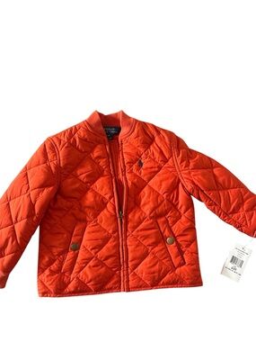 Polo by Ralph Lauren Orange Quilted Kids Jacket